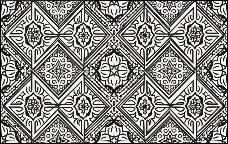 Vinil pod u kuhinji hrabri kontrastni kaleidoskop - TenStickers
