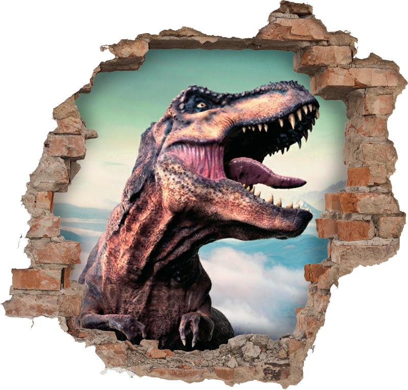 Vinil podovi životinja realistični 3d t-rex - TenStickers