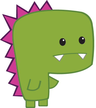 Vinil podovi životinja zeleni mini dinosaurus - TenStickers