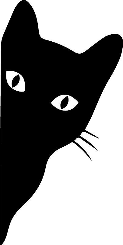 Vinil podovi životinja s motivom znatiželjne mačke - TenStickers