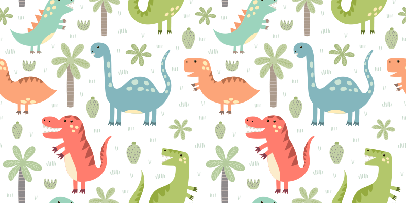 Vinil podovi životinja s veselom dinosaura kallax - TenStickers