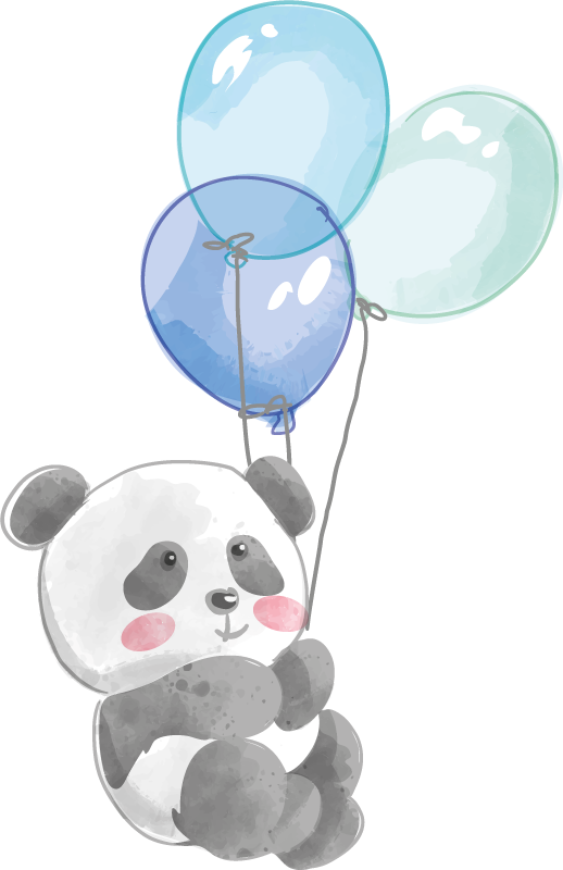 Vinil podovi životinja za bebice s balonima - TenStickers