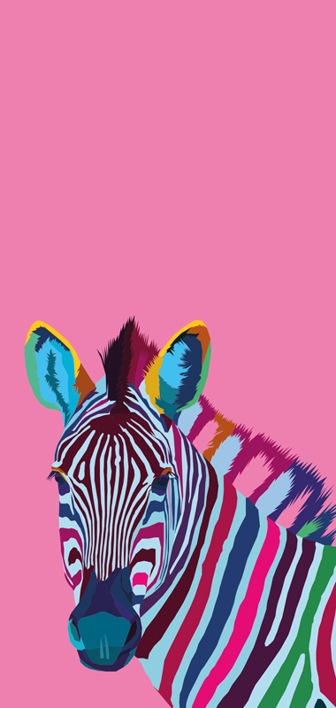 Vinil podovi životinja zebra pop art iphone - TenStickers