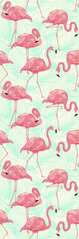 Vinil podovi životinja s crtanima ružičastim flamingosima - TenStickers