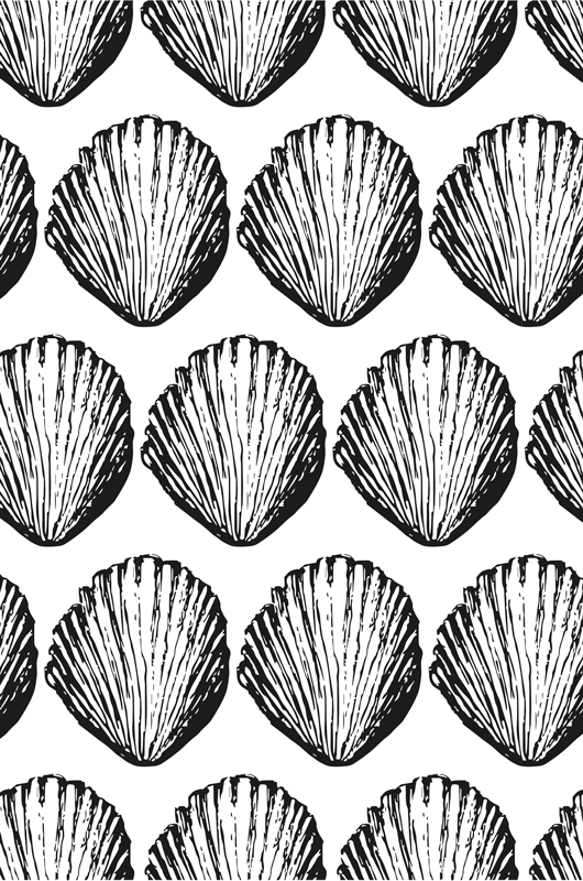 Vinil podovi životinja s retro uzorkom školjki - TenStickers