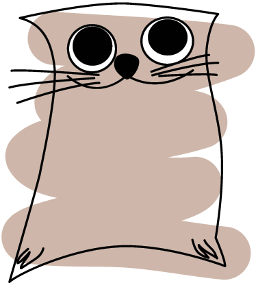 Vinil podovi životinja smeđa oslikana mačka - TenStickers