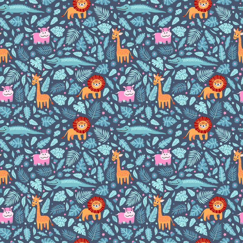 Vinil podovi životinja s motivima džungle - TenStickers