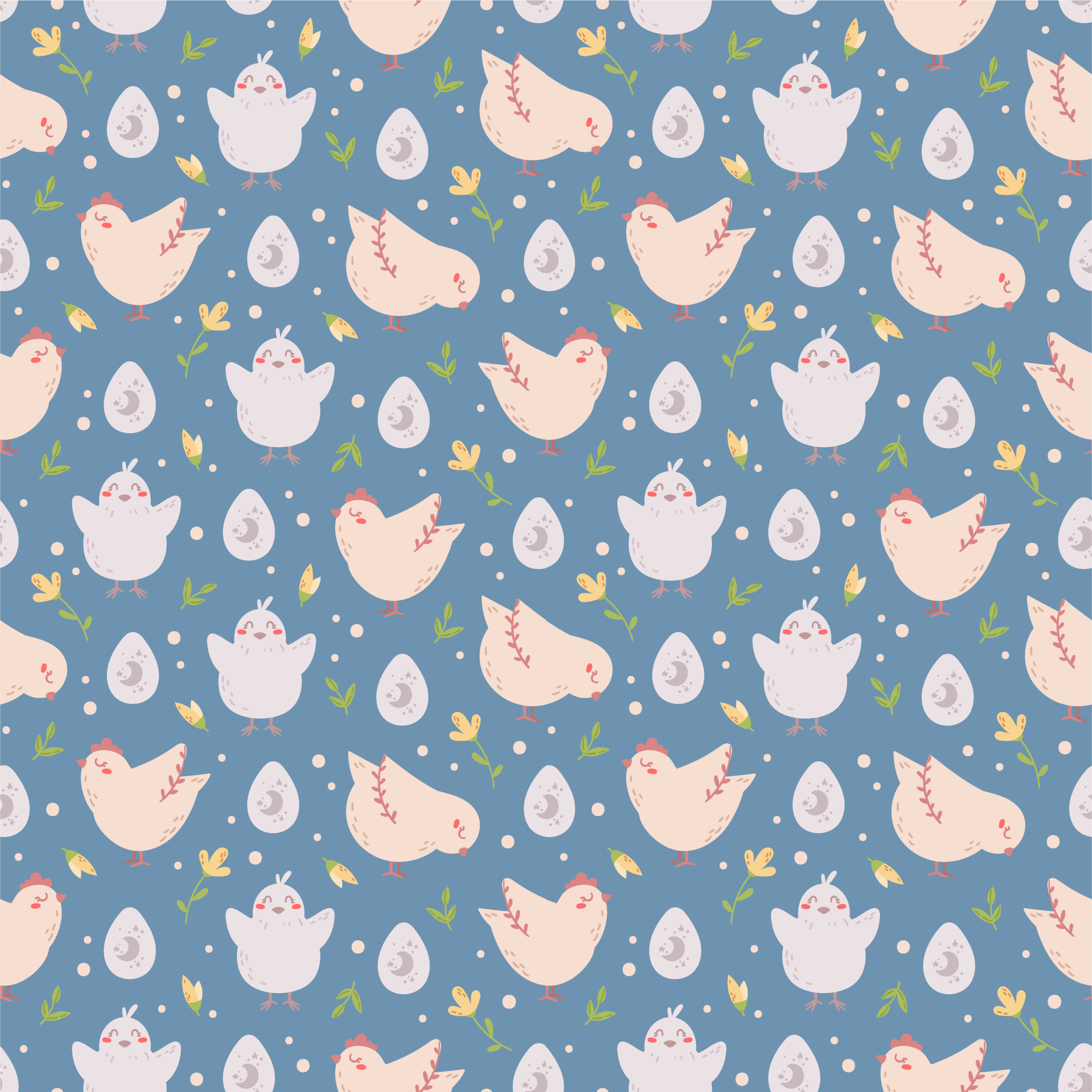 Vinil podovi životinja s likovima pilića za djecu - TenStickers