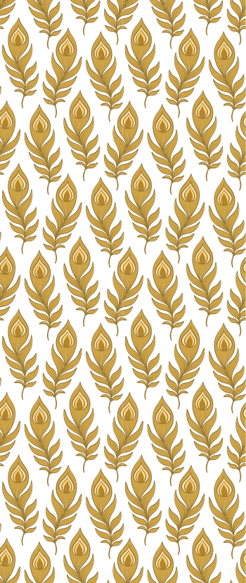 Vinil podovi životinja: plavi puran s zlatnim cvjetovima - TenStickers