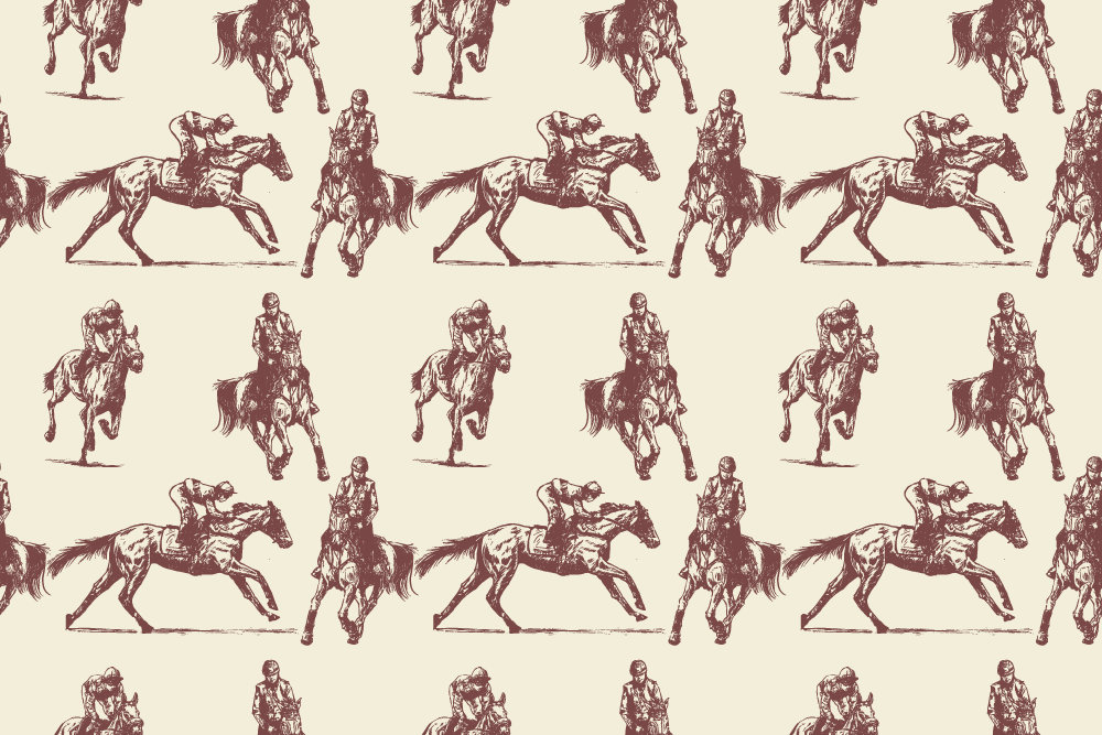 Vinil podovi životinja bež i smeđi uzorak konja - TenStickers