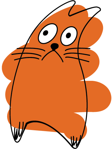 Vinil podovi životinja narančasta originalna silueta - TenStickers