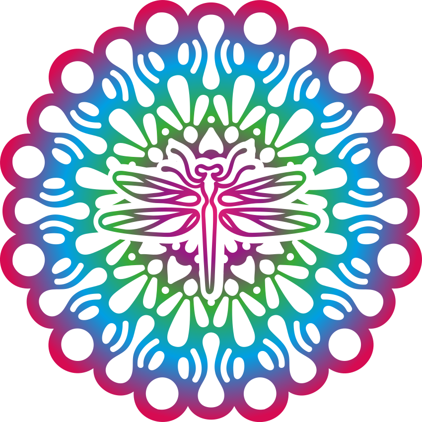 Vinil podovi životinja Šarena mandala zmaja - TenStickers