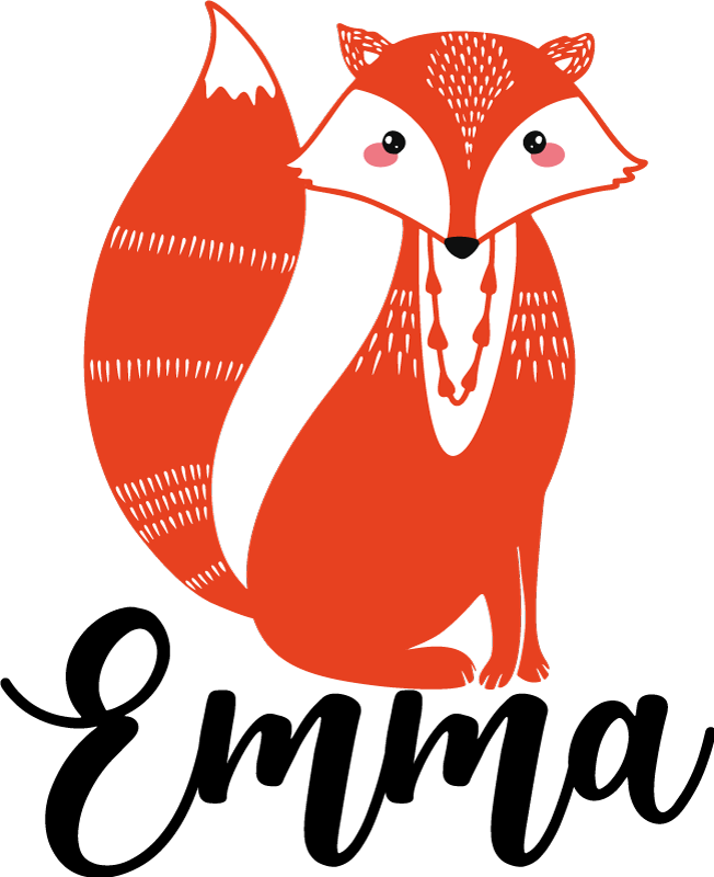 Vinil podovi životinja s ilustracijom simpatične lisice - TenStickers