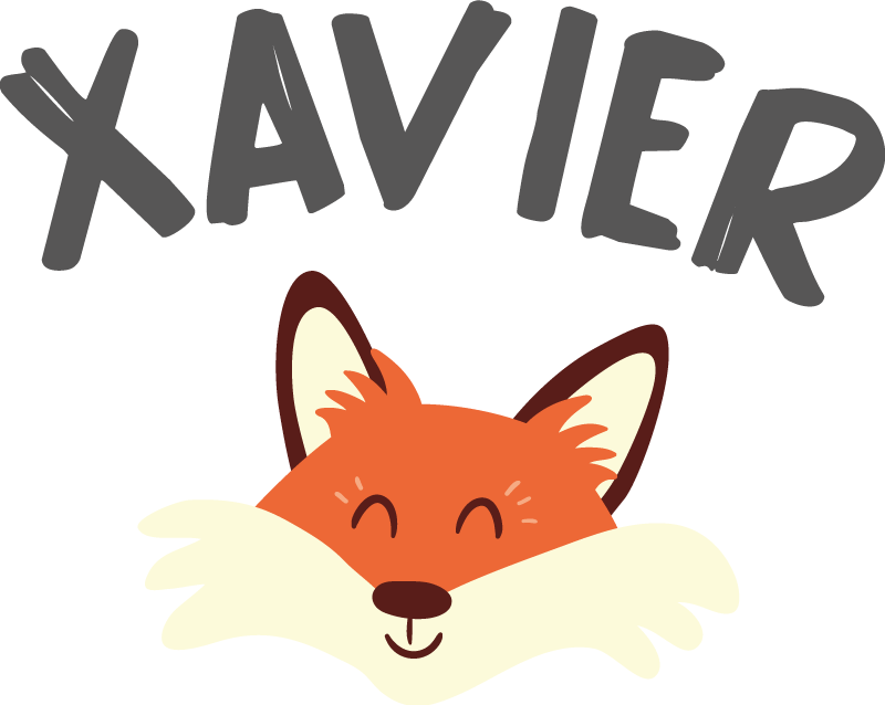 Vinil podovi životinja s veselim lisicom - TenStickers