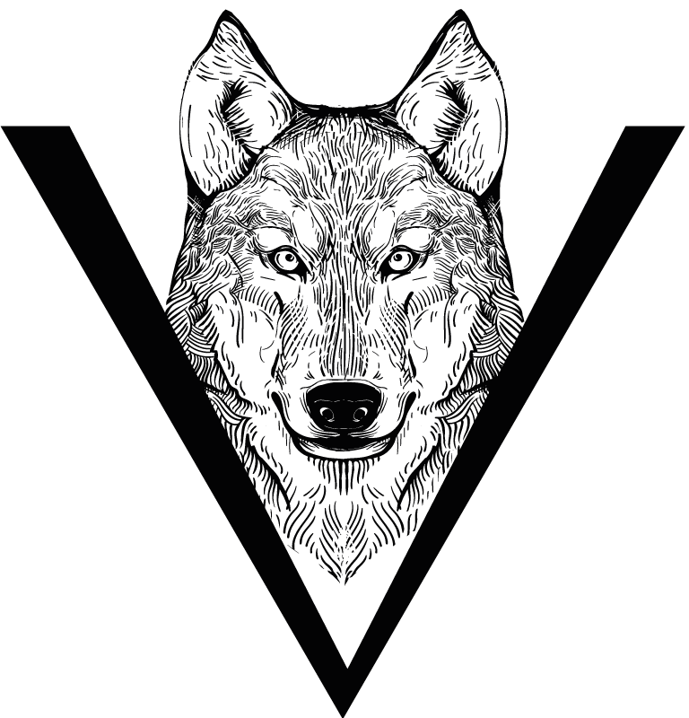 Vinil podovi životinja s ilustracijom vuka - TenStickers