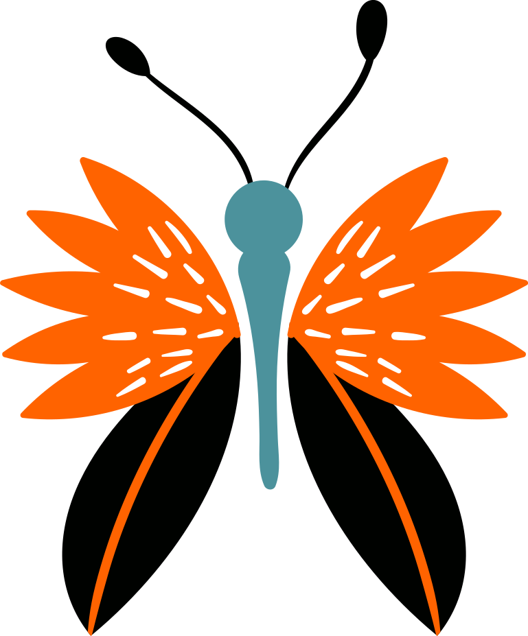 Vinil podovi životinja s šarenim leptirima - TenStickers