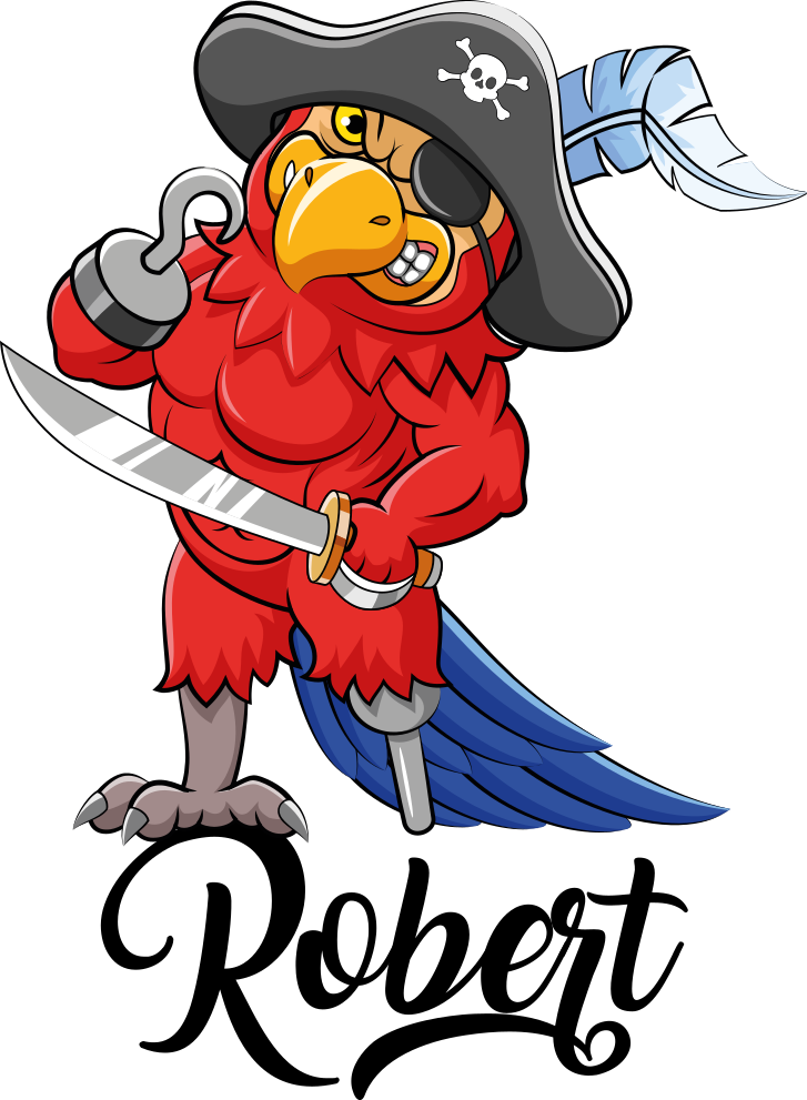 Vinil podovi životinja buccaneer papiga figura - TenStickers