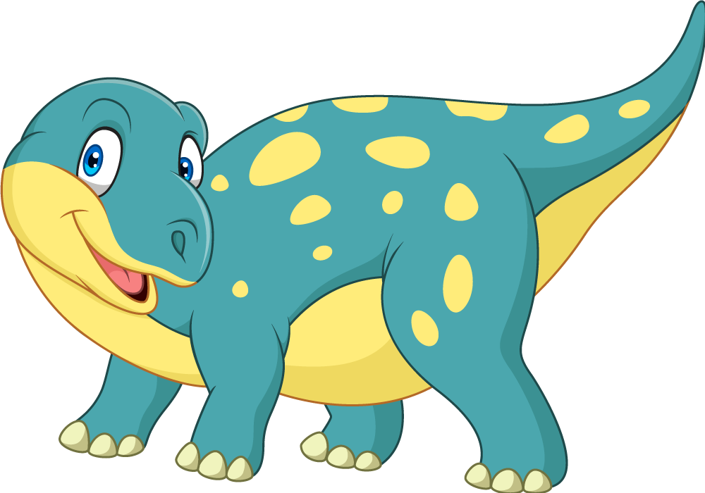 Vinil podovi životinja s veselim animiranim dinosaurem - TenStickers