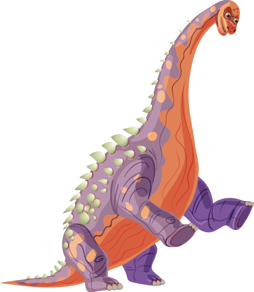 Vinil podovi životinja s veselim dinosaurem - TenStickers