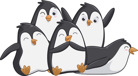 Vinil podovi životinja sretna obitelj pingvina - TenStickers