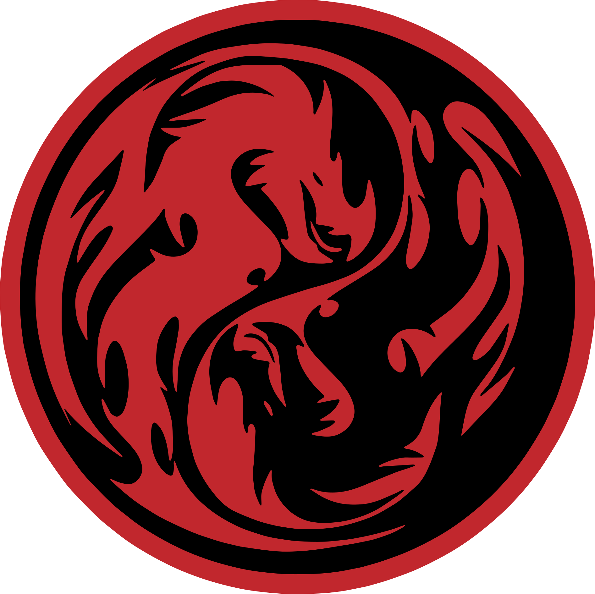 Vinil podovi životinja yin yang zmajevi - TenStickers
