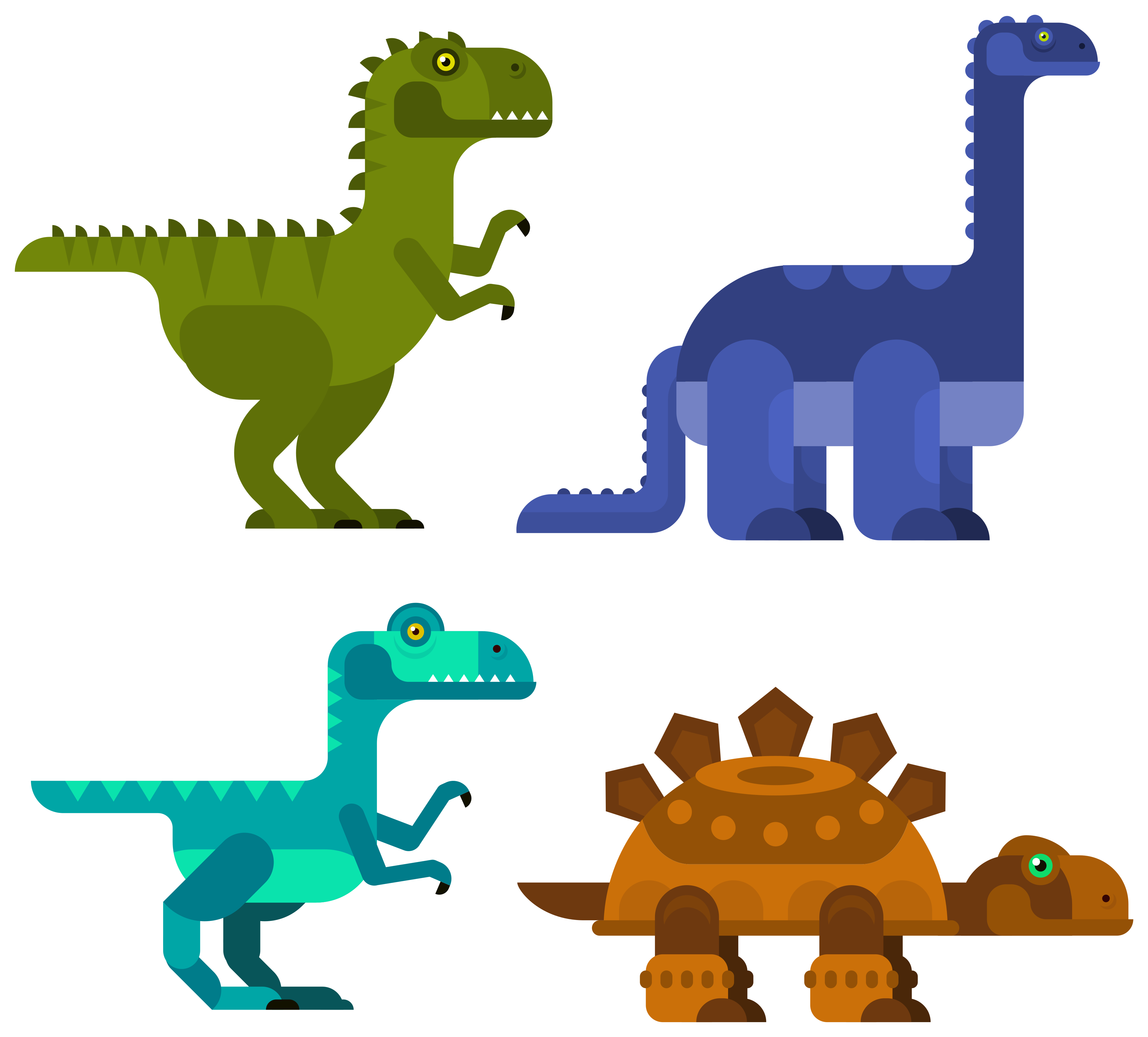 Vinil podovi životinja s veselim pokretnim dinosaurima - TenStickers