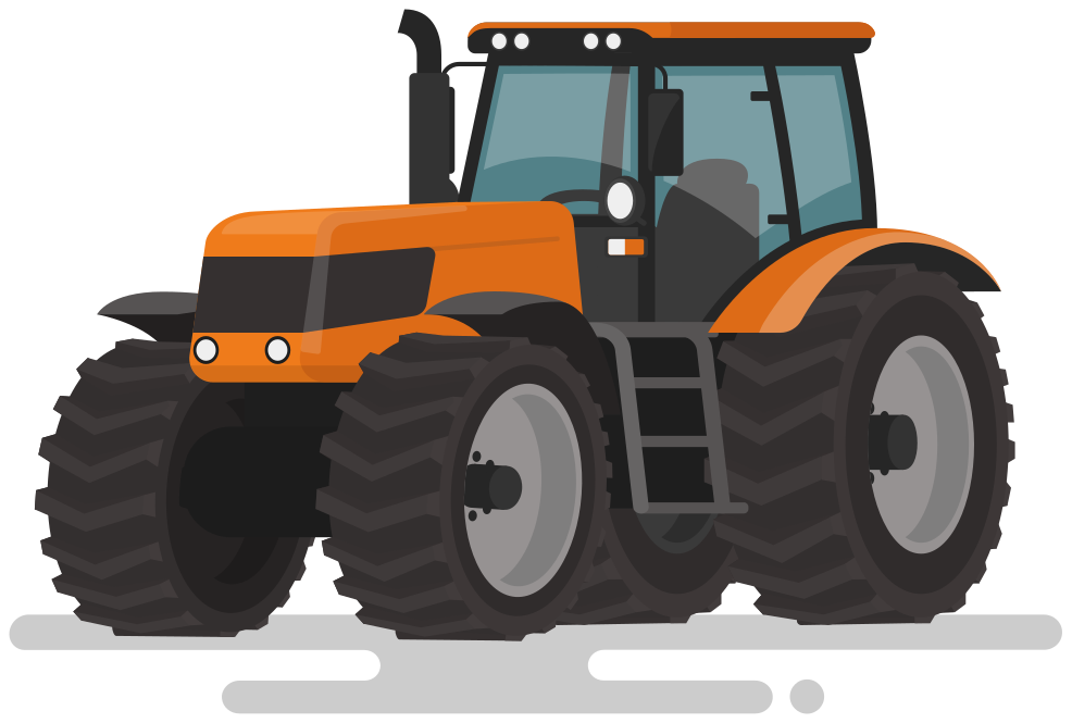 Vinil podovi životinja traktor s velikim gumama - TenStickers