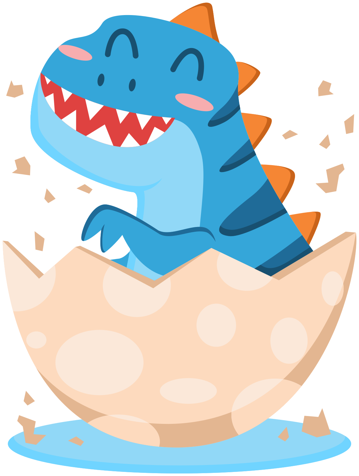 Vinil podovi životinja sretni izlegnuti dinosaur - TenStickers