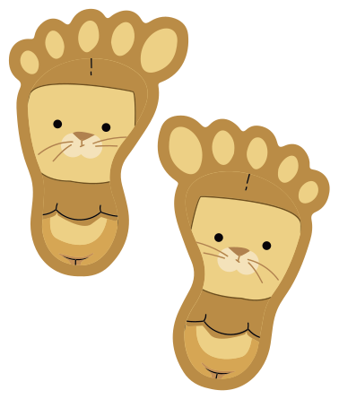 Vinil podovi životinja s simpatičnim otiscima - TenStickers