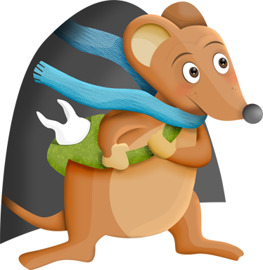 Vinil podovi životinja miš s zubima - TenStickers