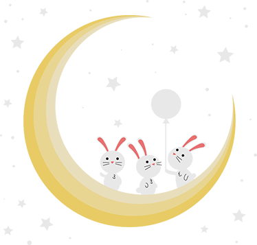 Vinil podovi životinja zecovi za dječju sobu - TenStickers