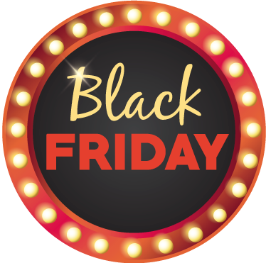 Vinilni tepih black friday crvena okrugla promocija - TenStickers