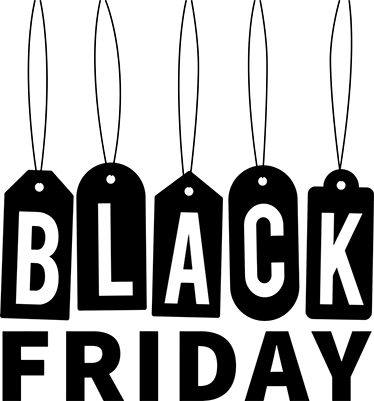 Vinilni tepih black friday crno-bijeli tekst - TenStickers