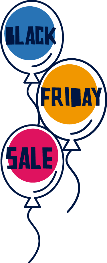 Vinilni tepih black friday Šareni zračni baloni - TenStickers
