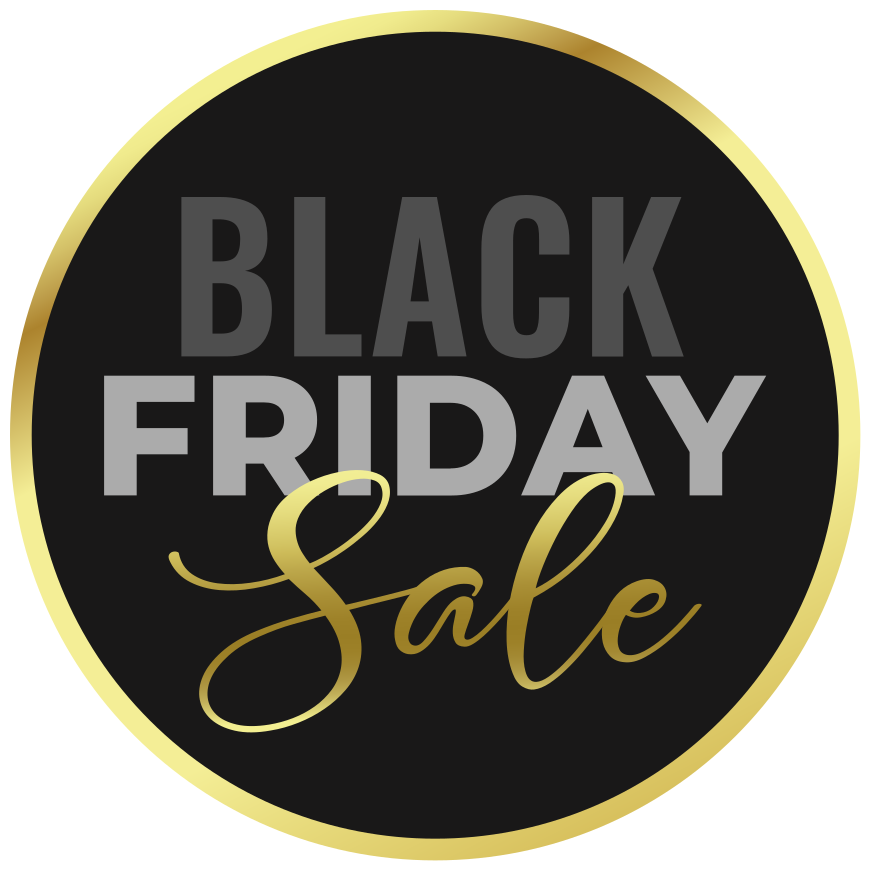 Vinilni tepih black friday zlatna pozadina - TenStickers