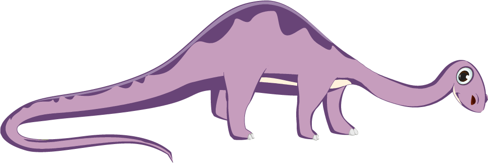 Vinil podovi životinja prijateljski dugovrati dinosaur - TenStickers