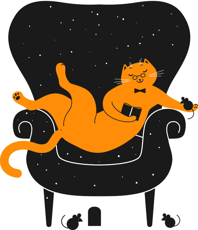 Vinil podovi životinja mačka i miš - TenStickers