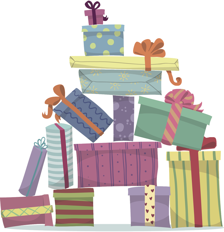 Vinil podovi božić planina poklona - TenStickers