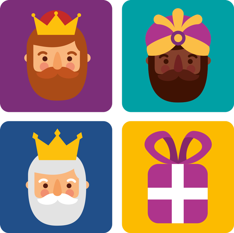 Vinil podovi božić paket tri kralja - TenStickers