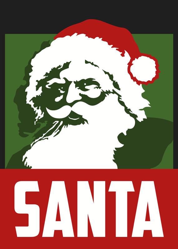 Vinil podovi božić s realističnim djedicom mrazom - TenStickers