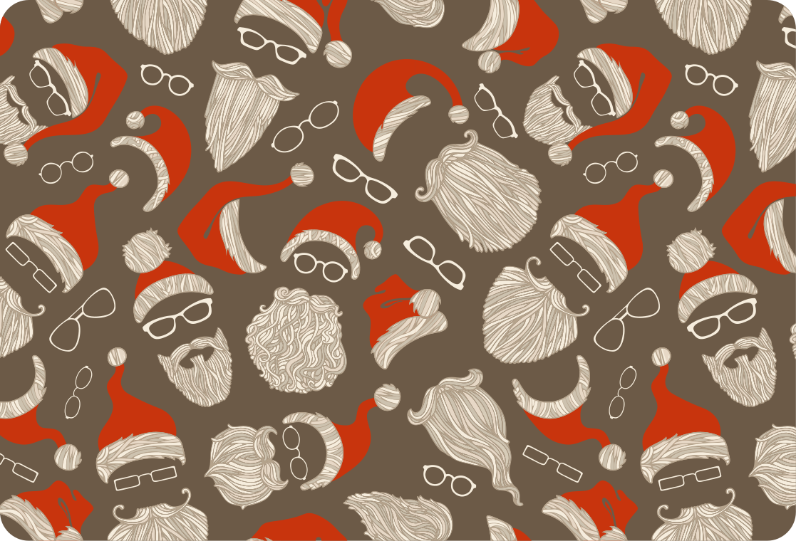 Vinil podovi božić s uzorkom vintage djeda božićnjaka - TenStickers