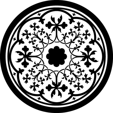 Vinil podovi cvijeće i biljke gothic rozeta - TenStickers