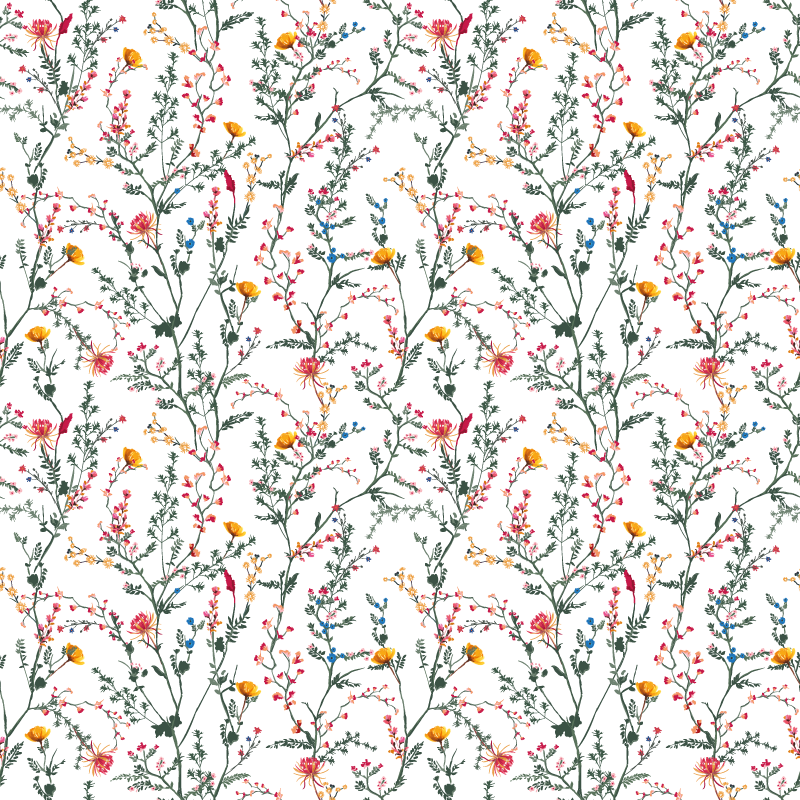 Vinil podovi cvijeće i biljke tanke minimalističke cvjetove - TenStickers