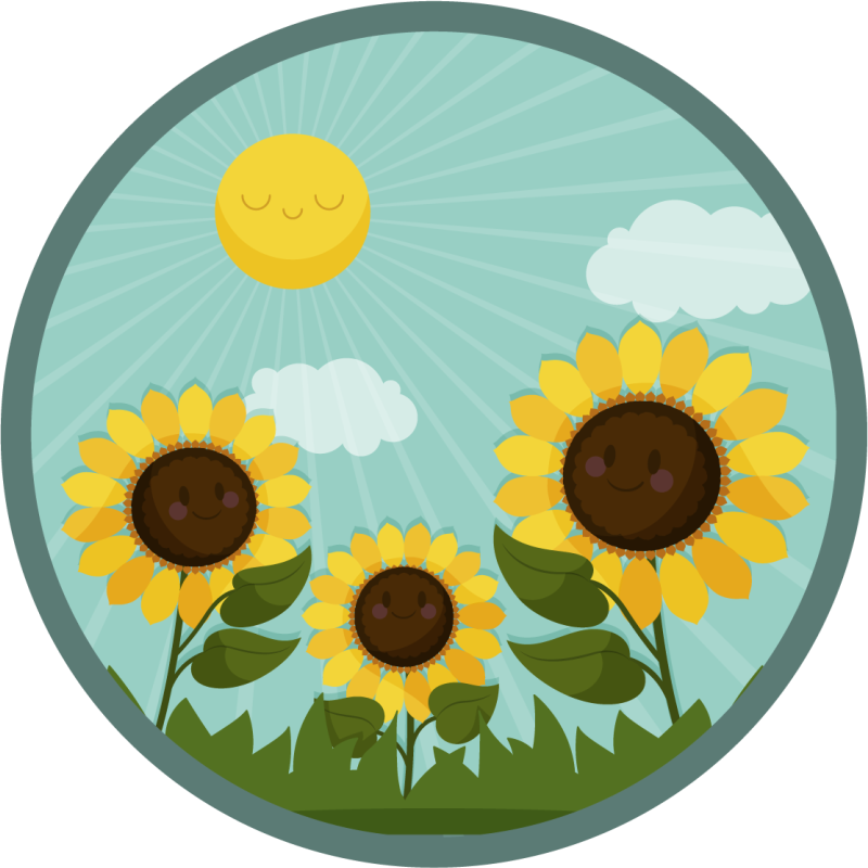 Vinil podovi cvijeće i biljke cvijeće na suncu - TenStickers