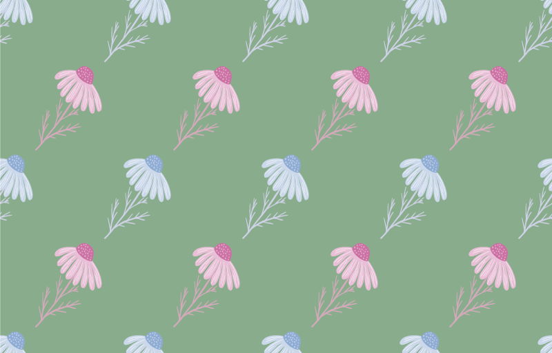 Vinil podovi cvijeće i biljke uzorak kamilice - TenStickers