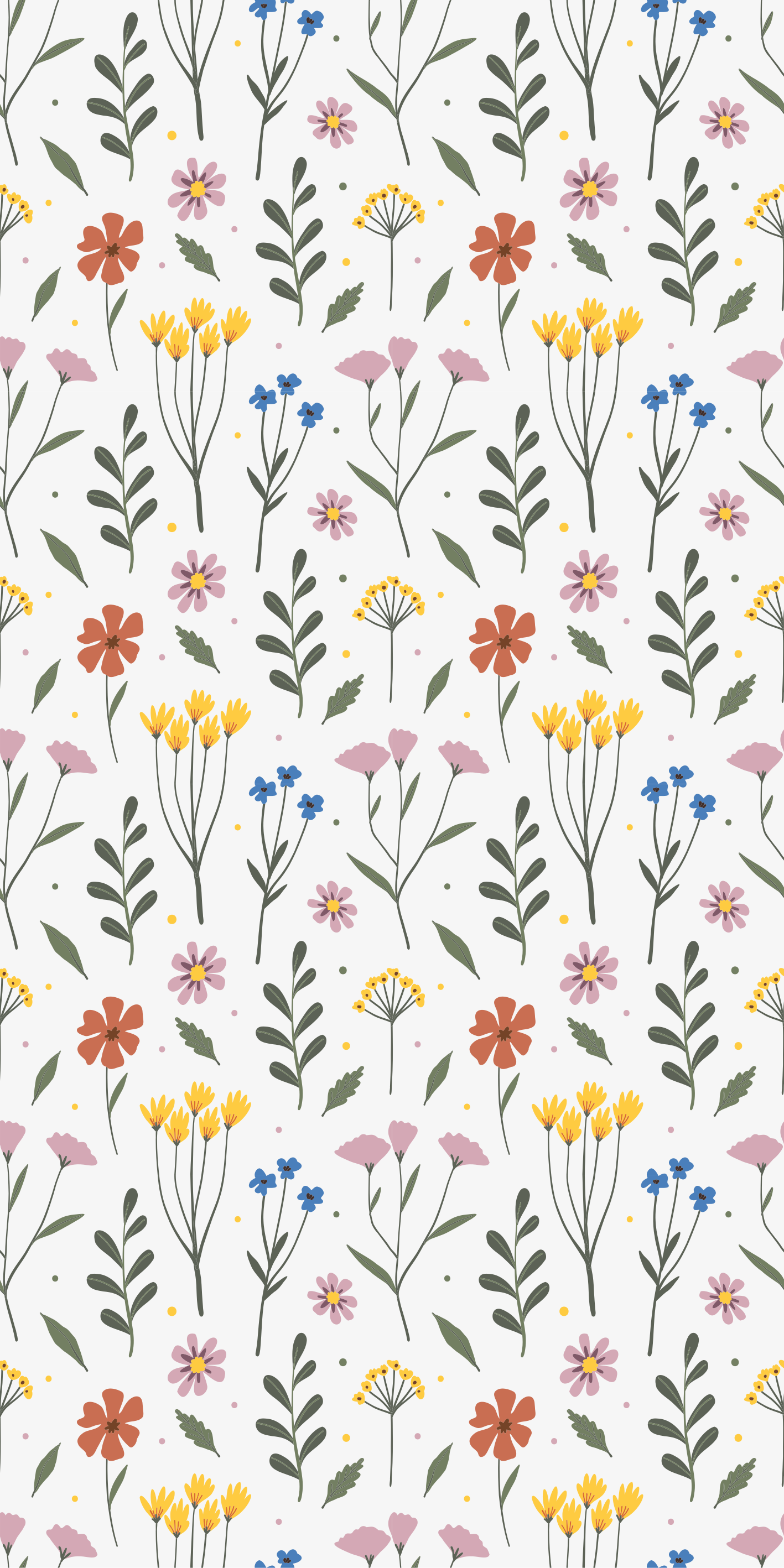 Vinil podovi cvijeće i biljke uzorak višebojnog cvijeća - TenStickers