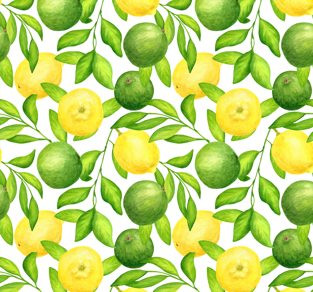 Vinil pod u kuhinji limuni i limete - TenStickers