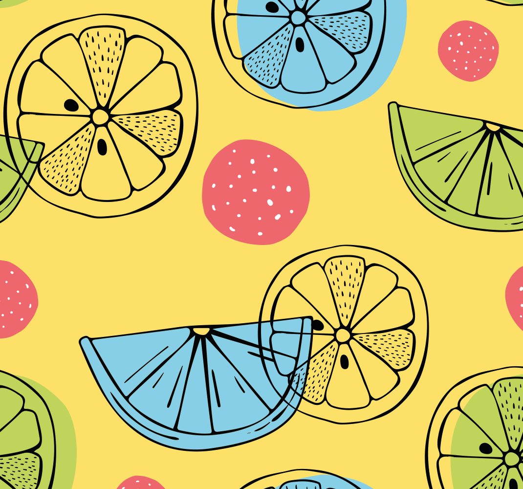 Vinil pod u kuhinji s motivom citrusa - TenStickers