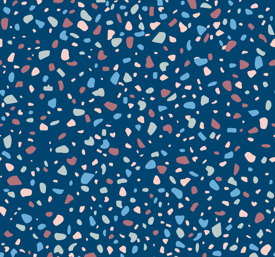 Vinil pod u kuhinji tamnoplavi terrazzo - TenStickers