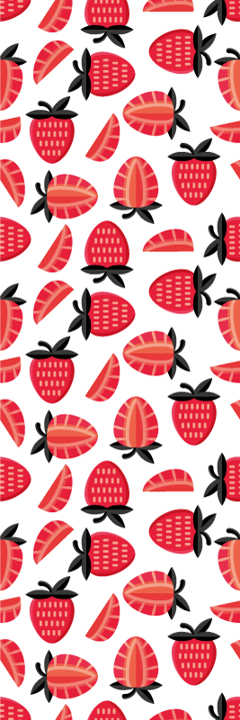 Vinil pod u kuhinji s uzorkom crvenih jagoda - TenStickers
